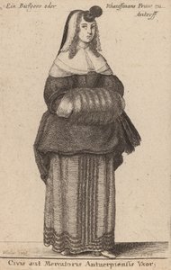 Ciuis aut Mercatoris Antuerpiensis Vxor da Wenceslaus Hollar