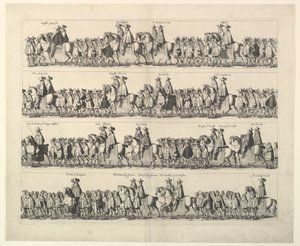 Processione di incoronazione di Carlo II attraverso Londra da Wenceslaus Hollar