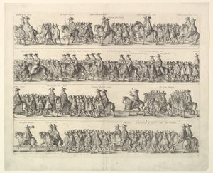 Processione di incoronazione di Carlo II attraverso Londra, 1662 da Wenceslaus Hollar