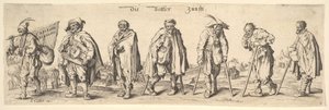 Die Bettler Zunfft I sette mendicanti, 1630 da Wenceslaus Hollar