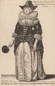 Dni Maioris sive Praetoris Londinensis Vxoris Hab da Wenceslaus Hollar