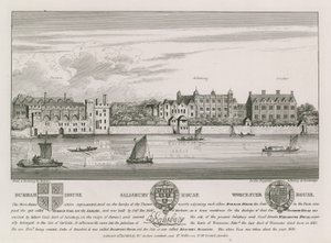 Durham House, Salisbury House e Worcester House da Wenceslaus Hollar