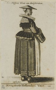 Moglie di un marinaio olandese da Wenceslaus Hollar