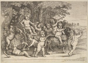 Undici ragazzi e tre capre da Wenceslaus Hollar