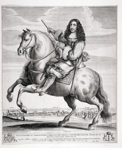 Ritratto equestre di Carlo II con un paesaggio