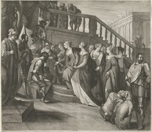 Ester davanti ad Assuero da Wenceslaus Hollar