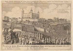 Esecuzione di Thomas Wentworth da Wenceslaus Hollar