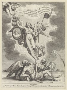 La fama vince il tempo e la morte da Wenceslaus Hollar