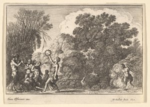 Cinque satiri e due ninfe da Wenceslaus Hollar
