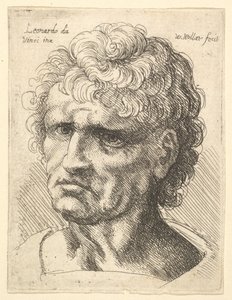 Testa di un uomo con espressione seria, 1625-77