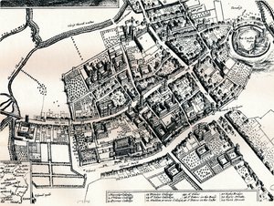 Piano di Hollar di Oxford da Wenceslaus Hollar