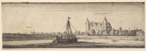 Castello di Kelsterbach vicino a Höchst am Main da Wenceslaus Hollar