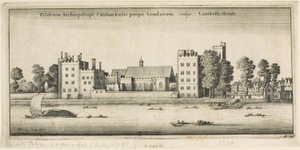 Palazzo Lambeth dal fiume da Wenceslaus Hollar