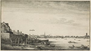 Londra Vista dal Fiume Tamigi a Milford Staris Sotto Arundel House da Wenceslaus Hollar