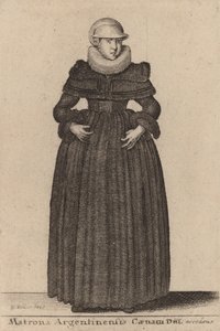 Matrona Argentinensis Caenam Dni Accedens e des Nymphs da Wenceslaus Hollar
