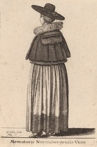 Mercatoris Norimbergensis Vxor, 1643 da Wenceslaus Hollar