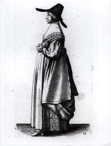 La moglie del mercante, 1640 da Wenceslaus Hollar