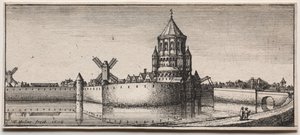 Porta della città con fossato, 1676