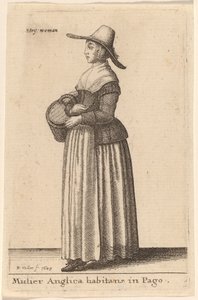 Donna inglese che abita in campagna da Wenceslaus Hollar