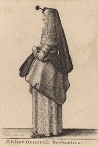 Mulier Generosa Brabantica, 1643 da Wenceslaus Hollar