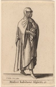 Donna abitante di Algeri da Wenceslaus Hollar