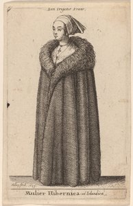 Donna irlandese da Wenceslaus Hollar