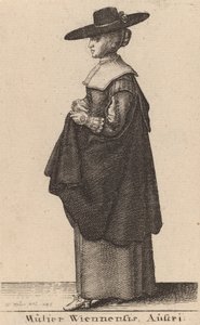 Mulier Wiennensis Austri, 1643 da Wenceslaus Hollar