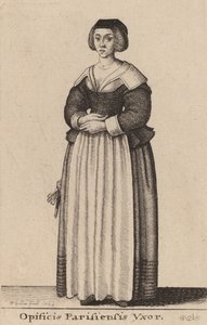 Opificis Parisiensis Vxor, 1643 da Wenceslaus Hollar