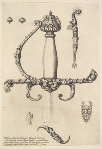 Impugnatura di spada ornamentale, 1642 da Wenceslaus Hollar