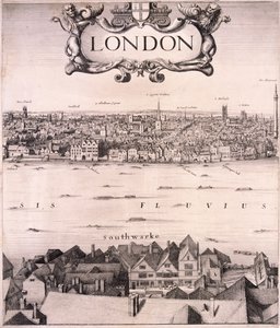 Veduta panoramica di Londra, c1670 da Wenceslaus Hollar