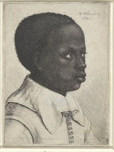 Ritratto di un ragazzo nero, 1645 da Wenceslaus Hollar