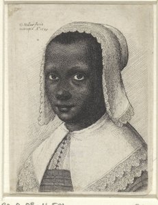 Ritratto di una giovane donna nera, 1645 da Wenceslaus Hollar