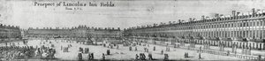 Prospetto di Lincolns Inn Fields, c.1650 da Wenceslaus Hollar