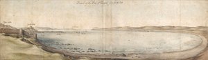 Veduta della baia di Tangeri da sud-est, metà XVII secolo da Wenceslaus Hollar