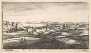 Veduta della parte inferiore di Tangeri, dalla collina a ovest di White-hall da Wenceslaus Hollar