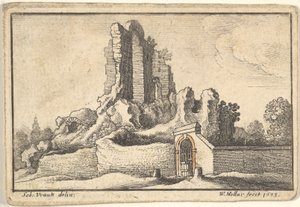 Rovine e un cancello sbarrato sul colle Esquilino a Roma
