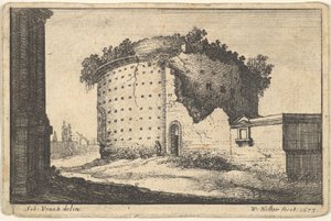 Rovine di un edificio rotondo, 1673 da Wenceslaus Hollar