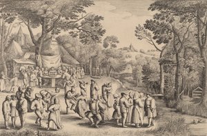 Danza di nozze rustica, 1650 da Wenceslaus Hollar