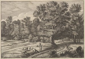 Pastori in una Foresta da Wenceslaus Hollar