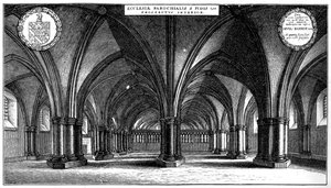 Chiesa di St Faith nella cripta della vecchia Cattedrale di St Paul, Londra da Wenceslaus Hollar