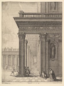 Cortile del Tempio con Figure, dopo David Teniers il Vecchio