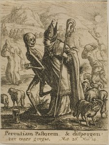 Il vescovo e la morte da Wenceslaus Hollar