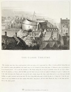 Il Globe Theatre, c.1647, pubblicato da Robert Wilkinson, Londra, 1810