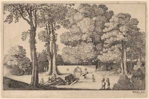 La Sorgente Minerale da Wenceslaus Hollar