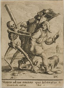 Il venditore ambulante e la morte da Wenceslaus Hollar