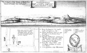 La Prospettiva della Città di Glastonbury, fine XVII secolo da Wenceslaus Hollar