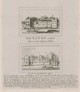 Il Savoy nel 1650 e come è attualmente nel 1792