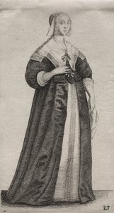 I Vari Abiti delle Donne Inglesi, dalla Nobiltà alle Donne di Campagna..., 1639 da Wenceslaus Hollar