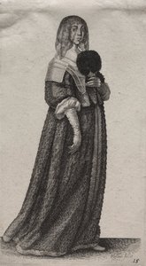 Gli abiti delle donne inglesi, dalla nobiltà alle contadine di questi tempi: La donna velata da Wenceslaus Hollar