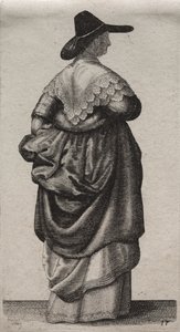 Gli abiti delle donne inglesi, dalla nobiltà alle contadine di questi tempi: La donna con cappello maschile da Wenceslaus Hollar